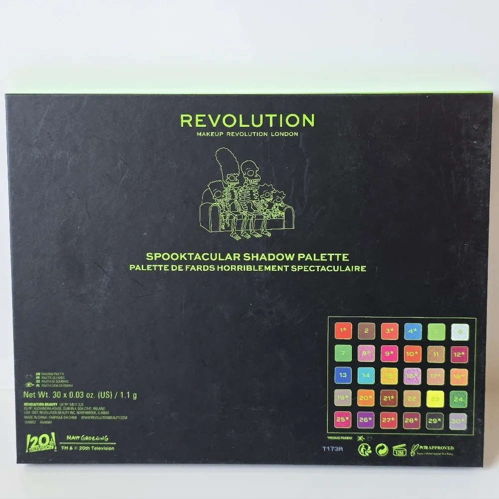 NEW Revolution x The Simpsons Treehouse of Horror Spooktacular Palette -30 Color